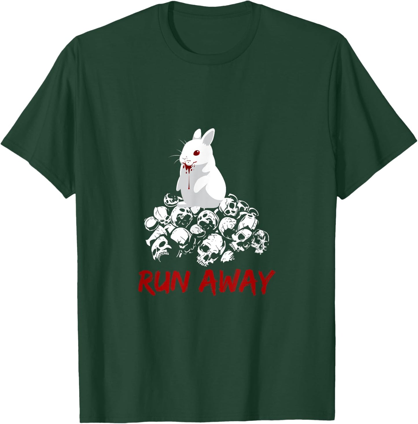Run Away Bunny Funny Design T-Shirt - T-Shirt | Forest