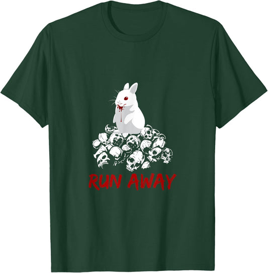 Run Away Bunny Funny Design T-Shirt - T-Shirt | Forest