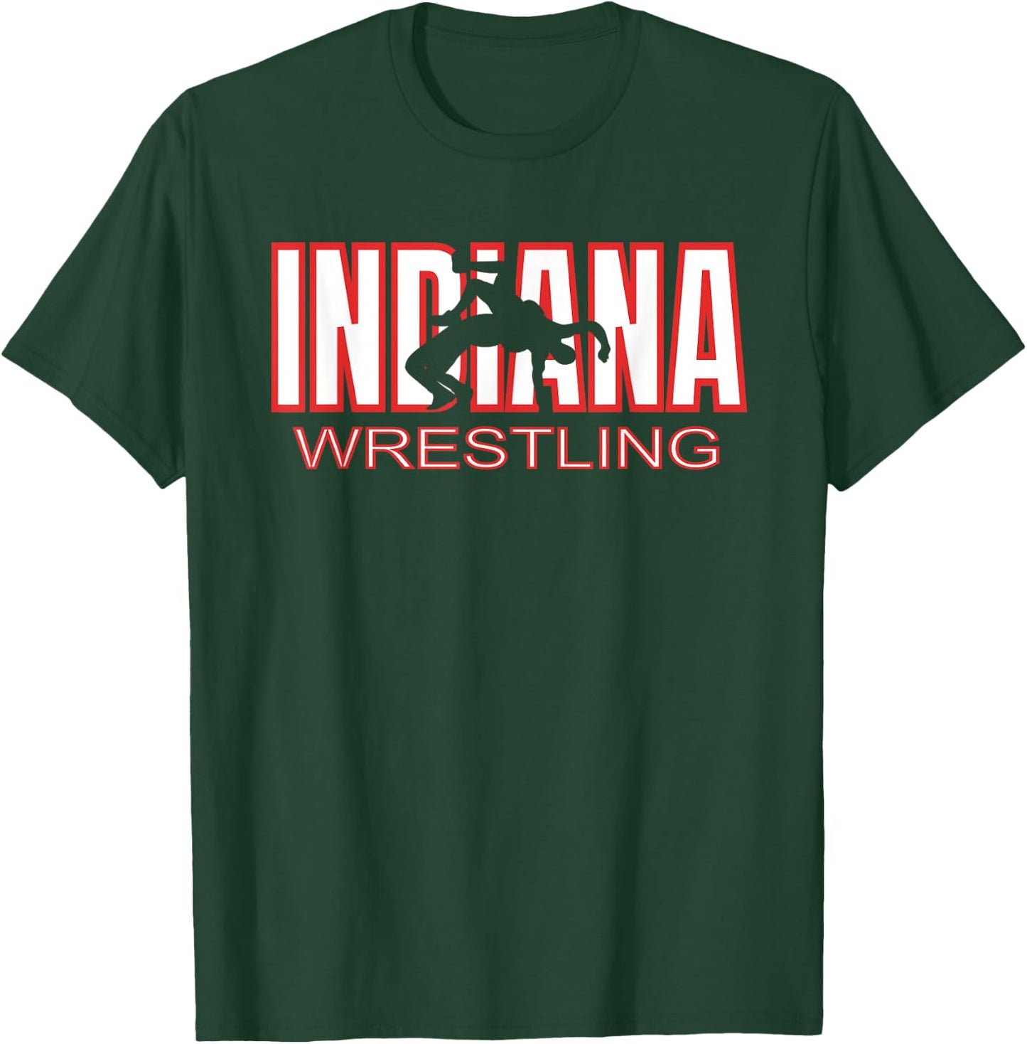 Indiana Wrestler Wrestling Team The Hoosier State Pride Gift T-Shirt - T-Shirt | Forest
