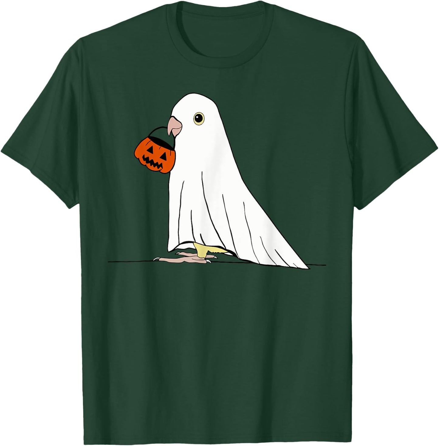 Parrot Ghost Pumpkin Funny Birds Lover Halloween Costume T-Shirt - T-Shirt | Forest