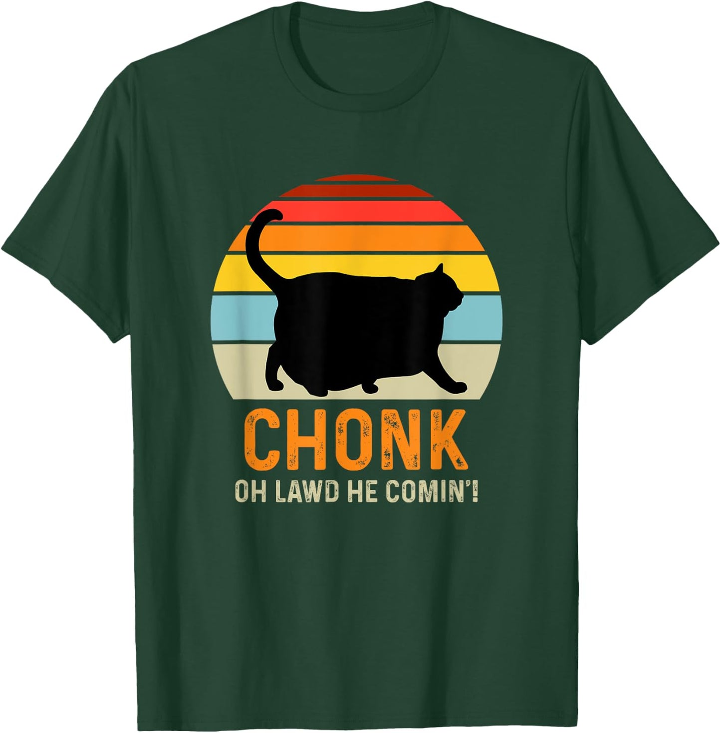 Funny Chonk Cat Meme Women Girls Kids T-Shirt - T-Shirt | Forest