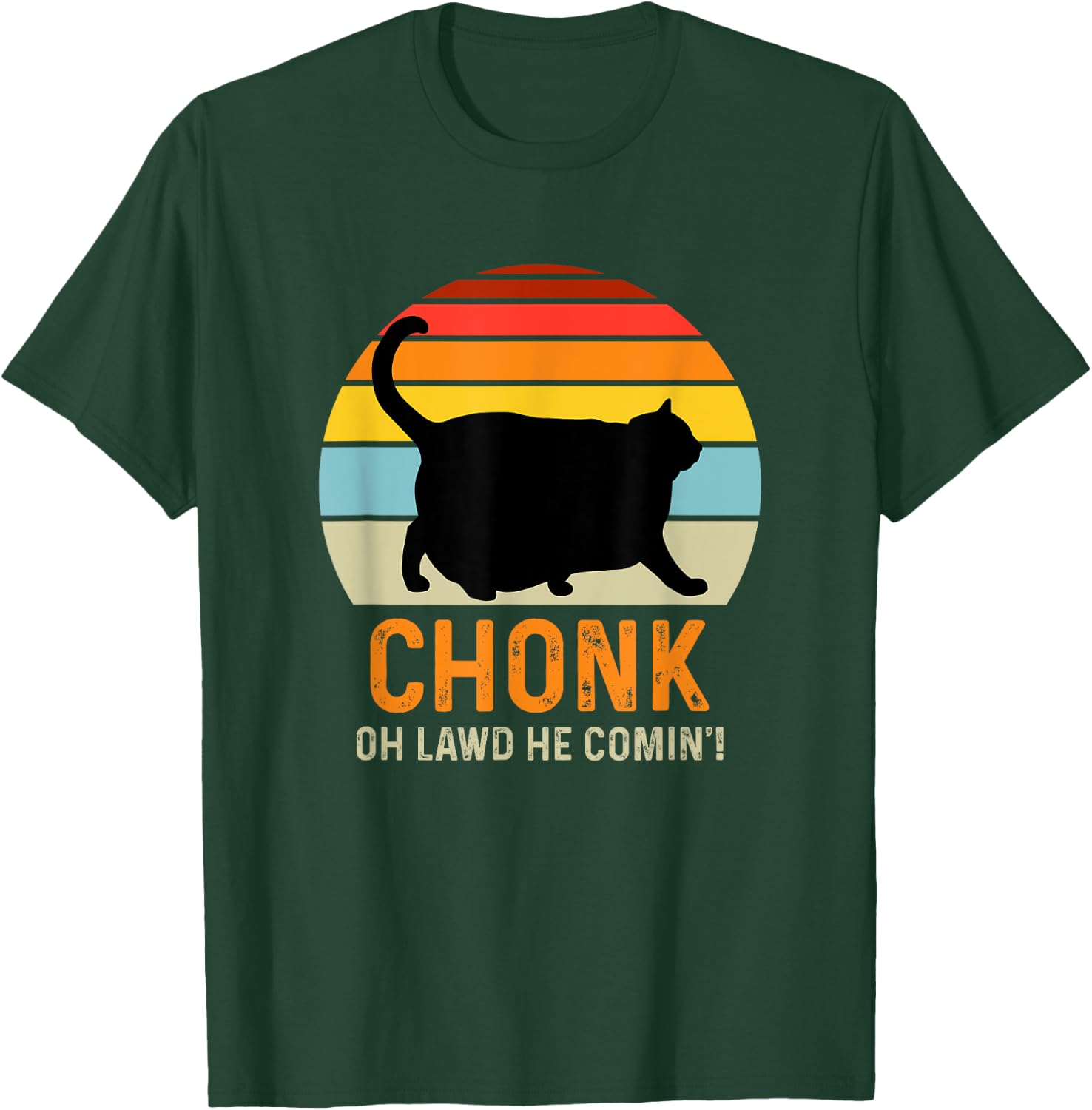 Funny Chonk Cat Meme Women Girls Kids T-Shirt - T-Shirt | Forest