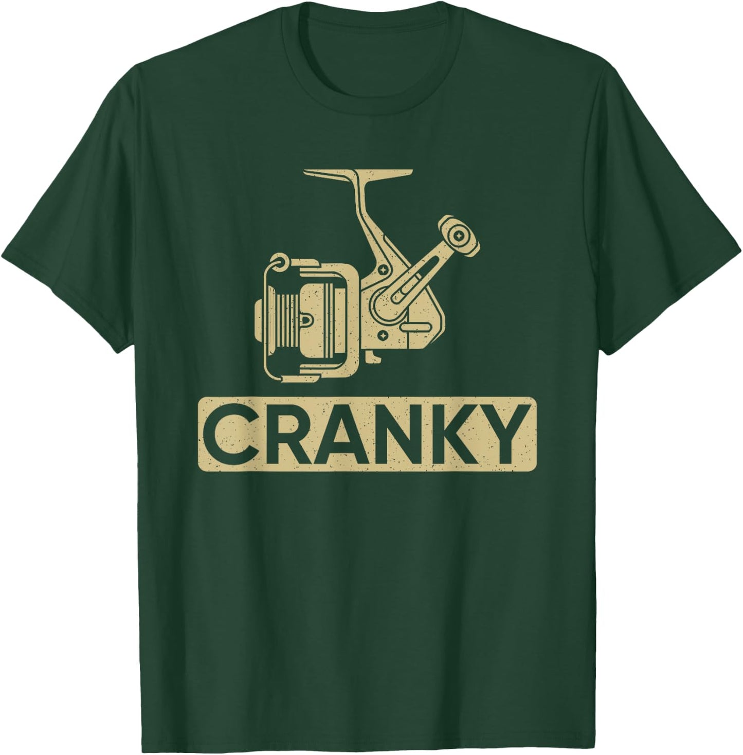 Cranky Fishing Vintage Fisherman Fathers Day Fish Dad Cranky T-Shirt - T-Shirt | Forest