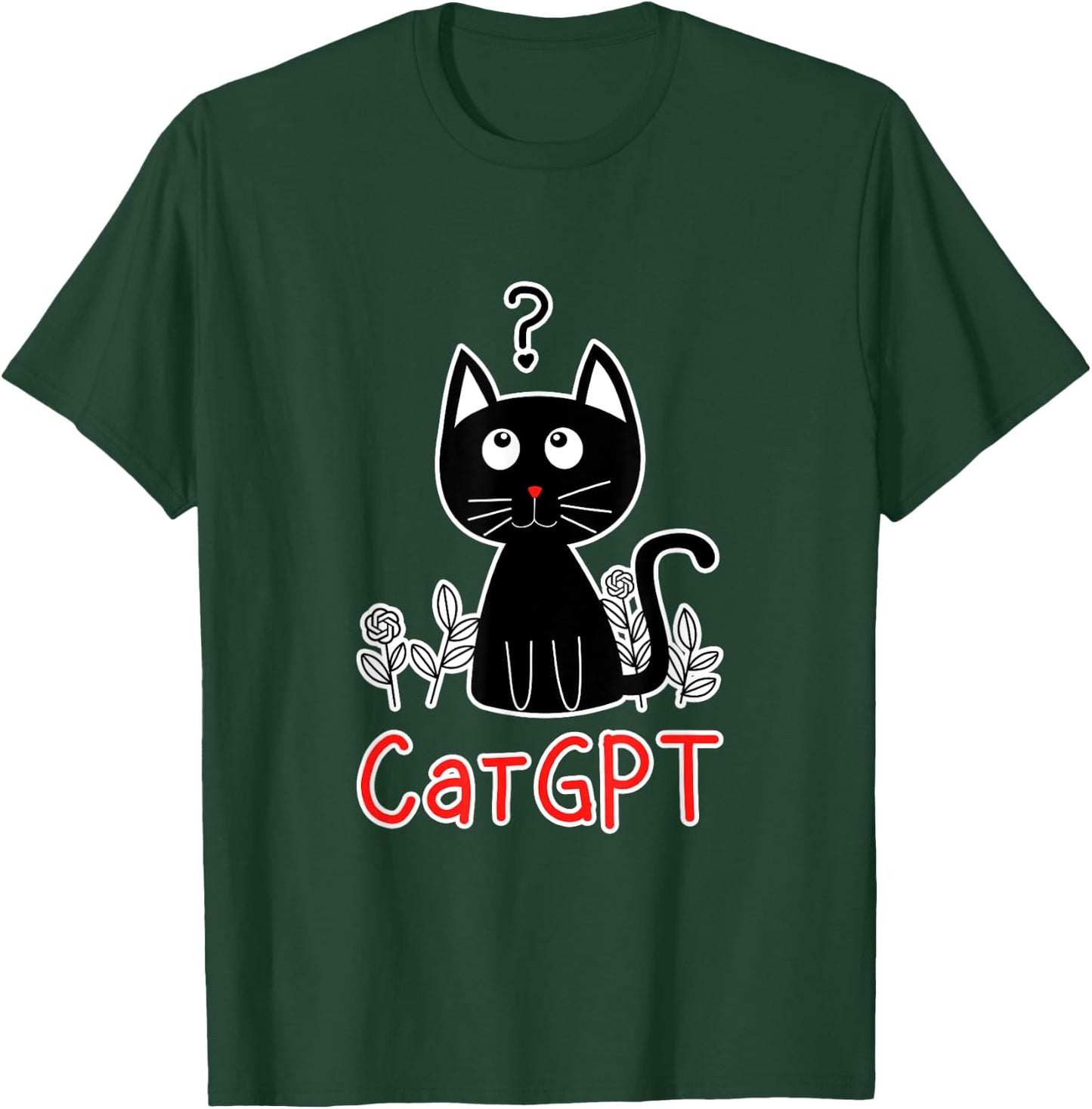 Funny Cat CatGPT ChatGPT Kitten Language Model AI T-Shirt - T-Shirt | Forest