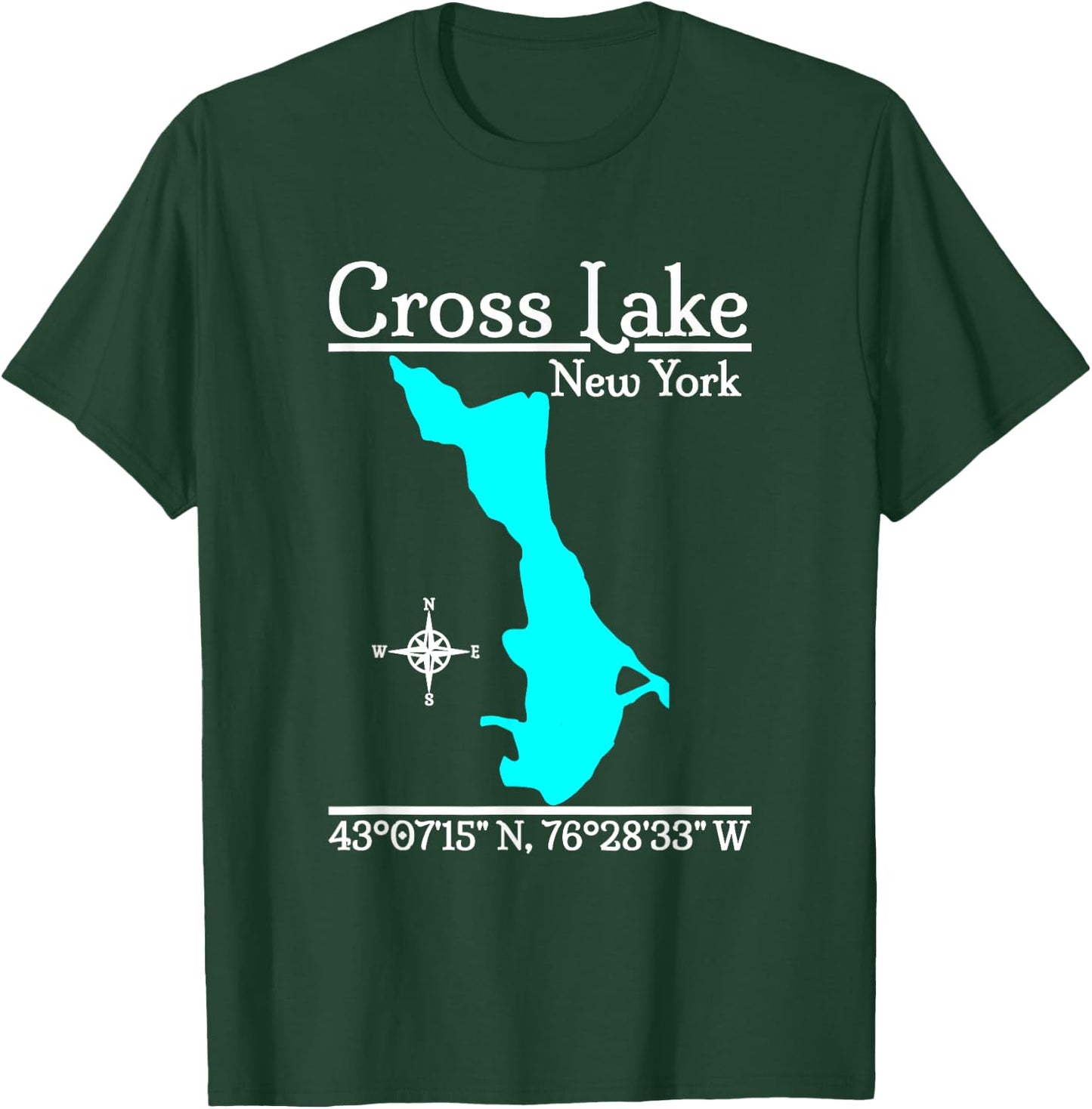 Cross Lake - New York T-Shirt - T-Shirt | Forest