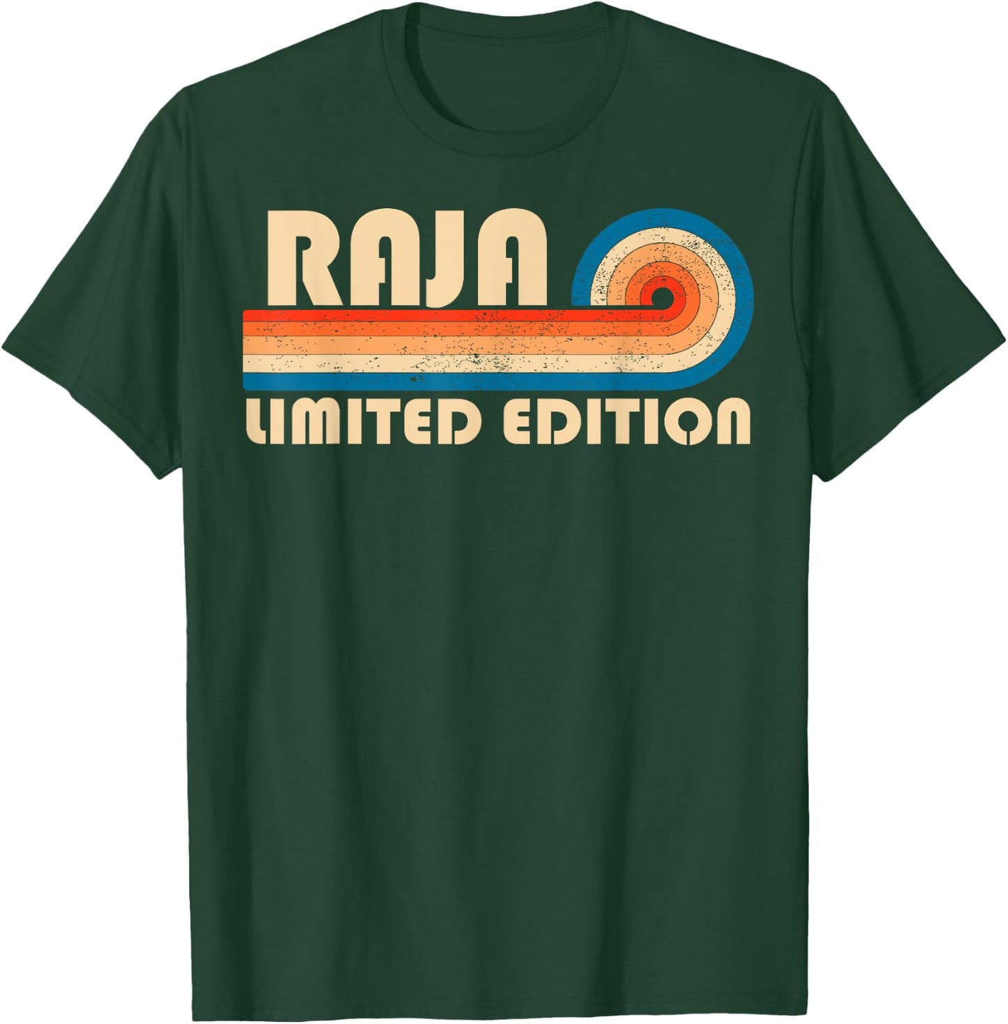 RAJA Surname Retro Vintage 80s 90s Birthday Reunion T-Shirt - T-Shirt | Forest