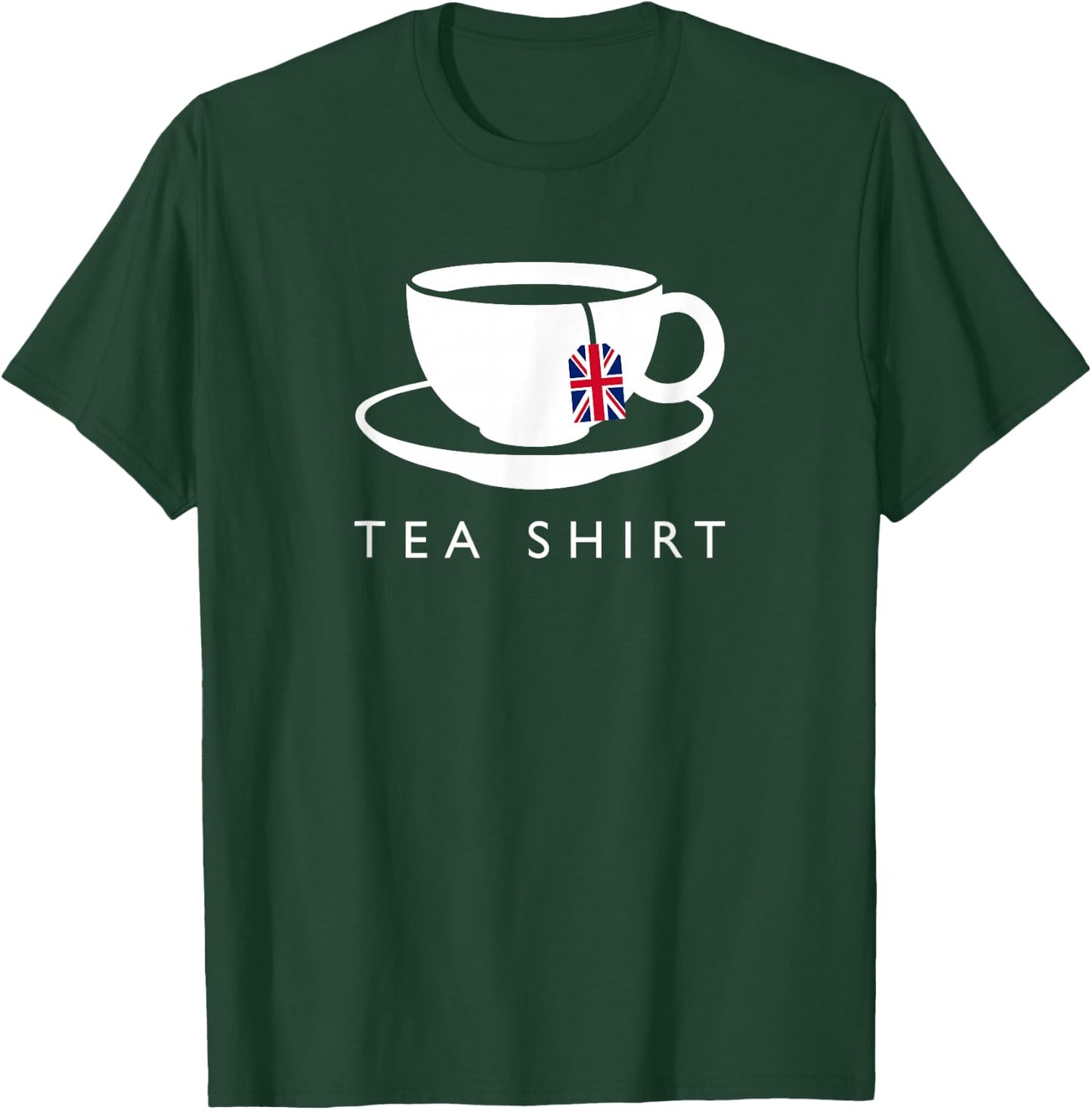 I Love English Tea UK Flag T-Shirt - T-Shirt | Forest
