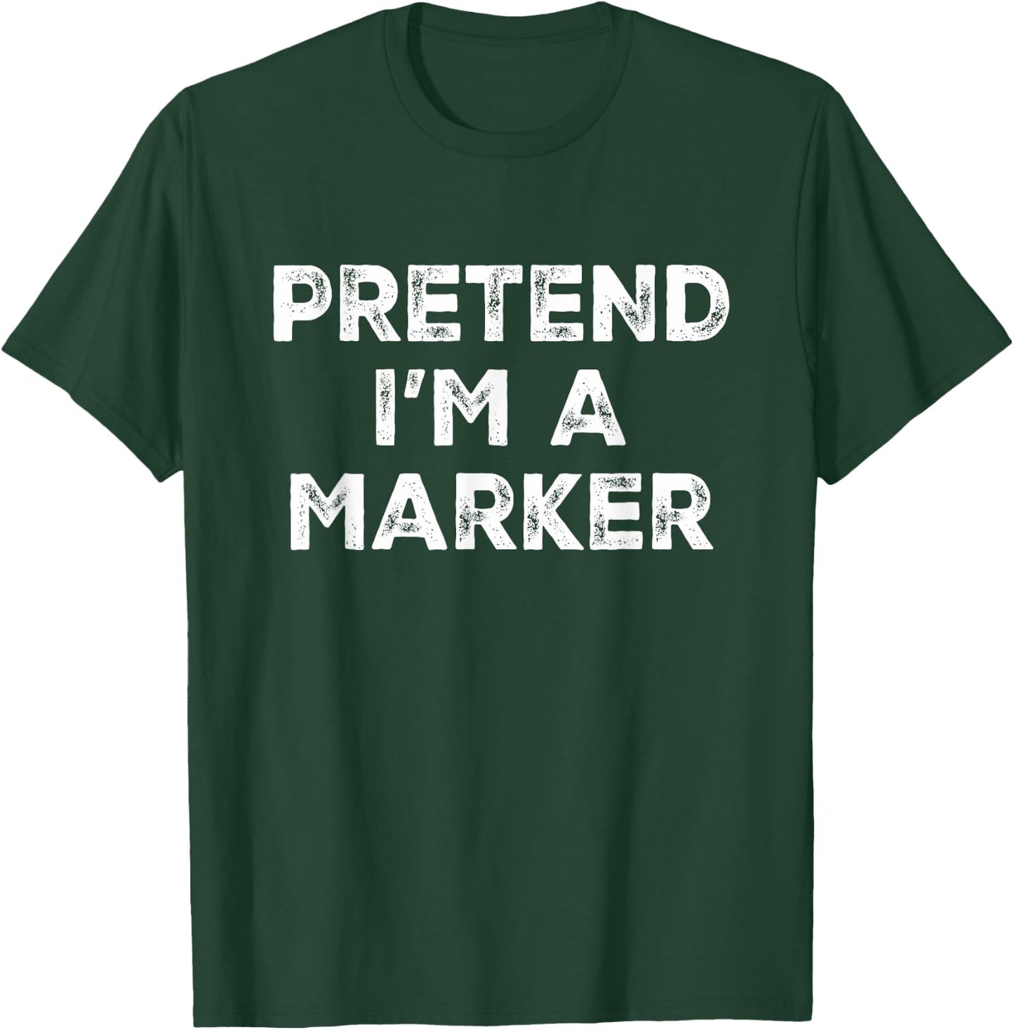 Pretend I'm A Marker Lazy Halloween Costume T-Shirt - T-Shirt | Forest