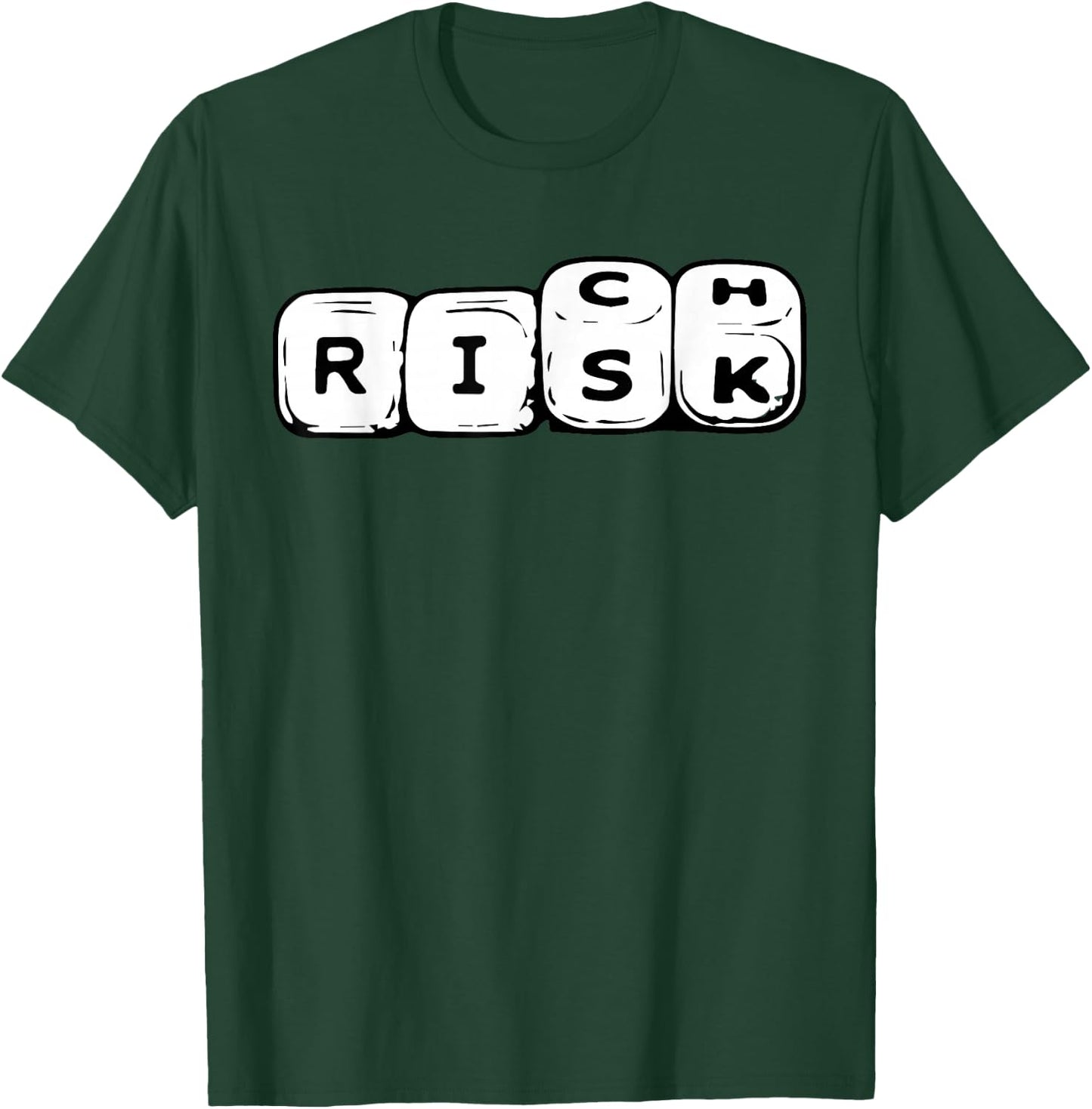 Risk Rich Dice Hustle Entrepreneur Money Dollar Wealth Funny T-Shirt - T-Shirt | Forest