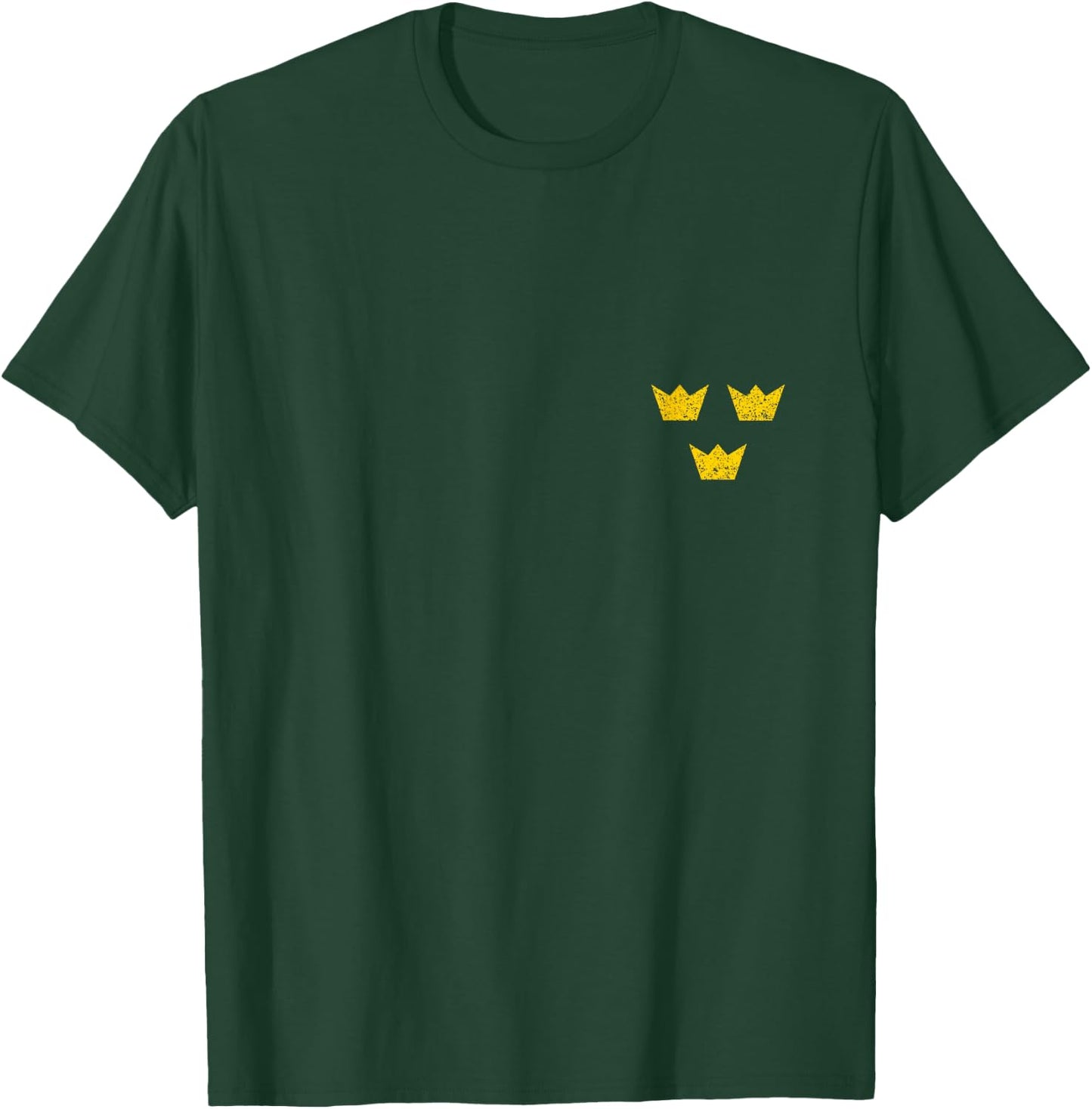 Sweden Crowns Swedish Flag Sverige Pride Vintage Souvenir T-Shirt - T-Shirt | Forest