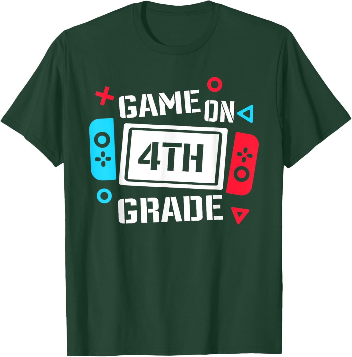 Game On 4th Grade Boys Kids Fourth Grade Back To School T-Shirt - T-Shirt | Forest