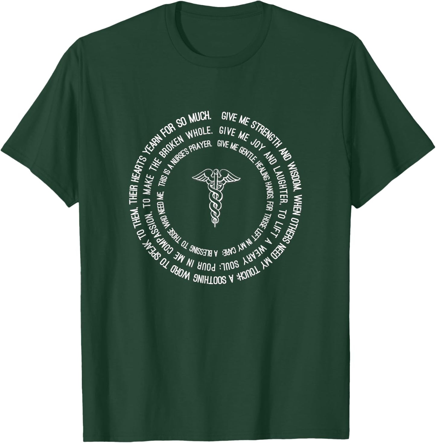 Nurse Prayer Christian Blessing Nursing School Graduation T-Shirt - T-Shirt | Forest