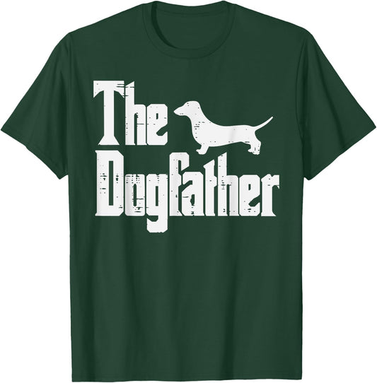 Fathers Day Dogfather Funny Fur Dad Daddy Papa Pet Dog Lover Men T-Shirt - T-Shirt | Forest