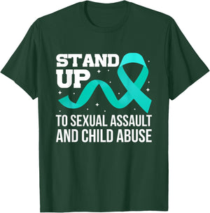 Sexual Assault And Child Abuse Awareness Support Month T-Shirt - T-Shirt | Forest