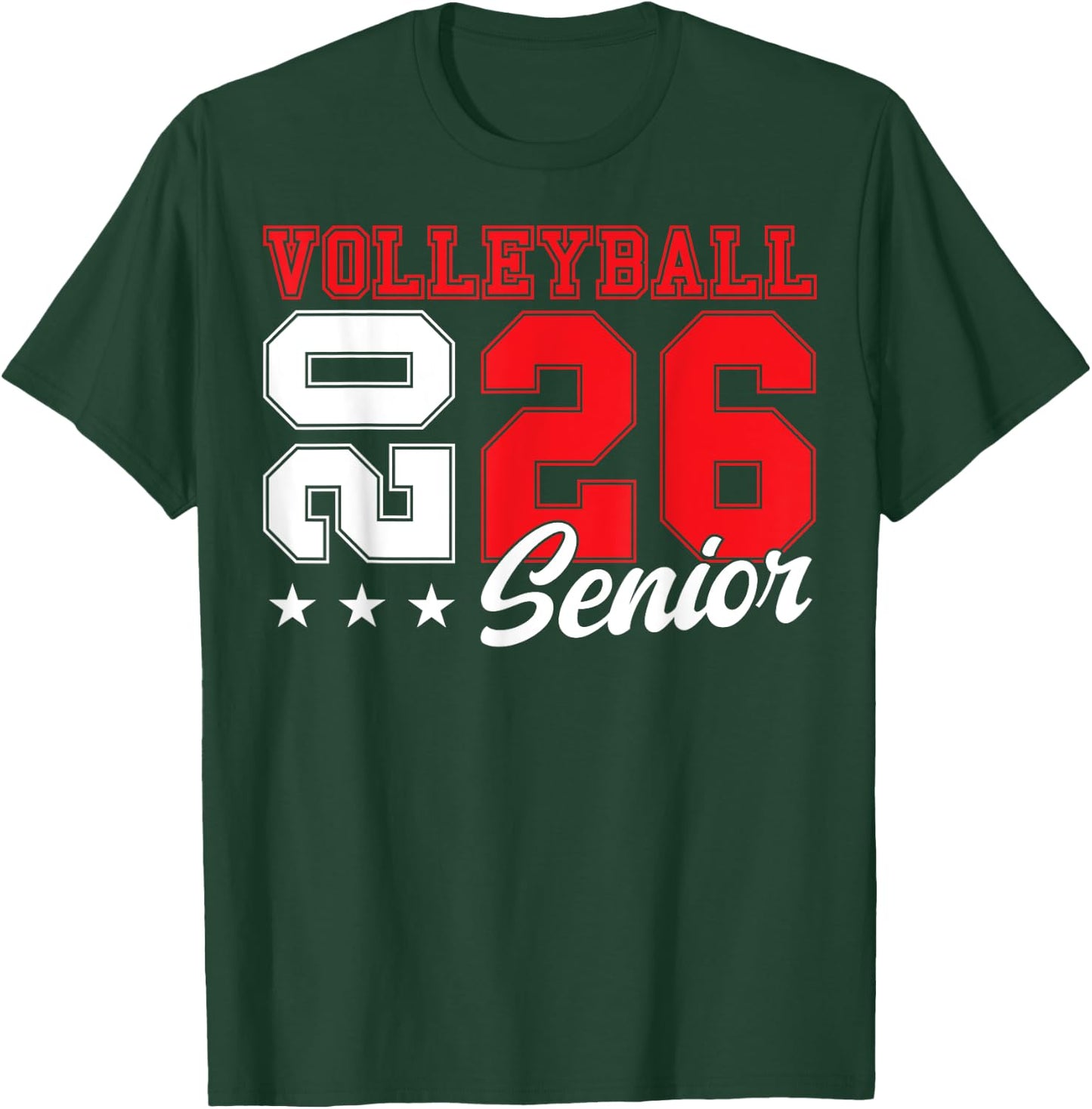 Volleyball Senior Night Volleyball Senior 2026 Graduation 11 T-Shirt - T-Shirt | Forest