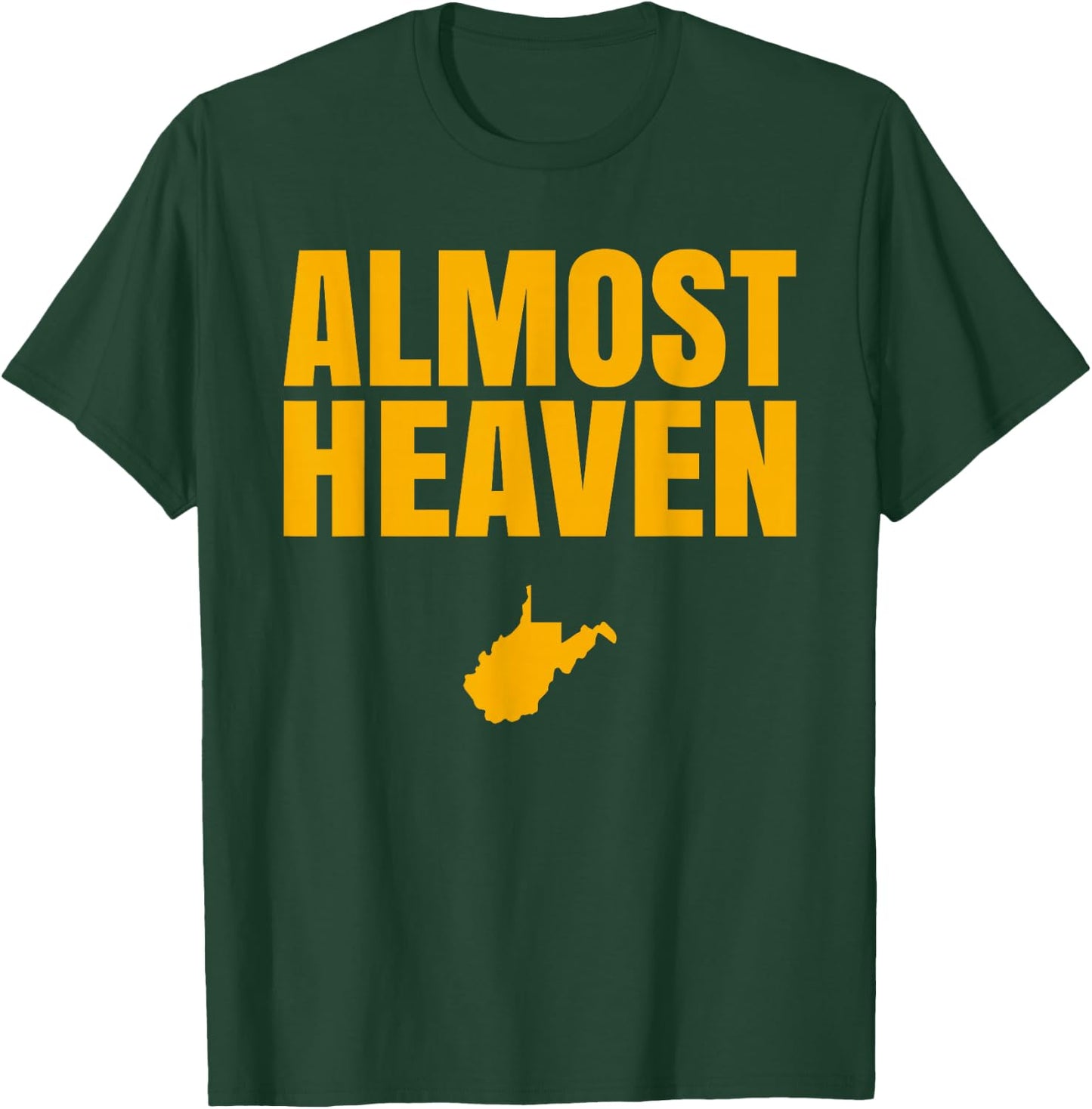 Almost Heaven WV State USA Tailgate Football T-Shirt - T-Shirt | Forest