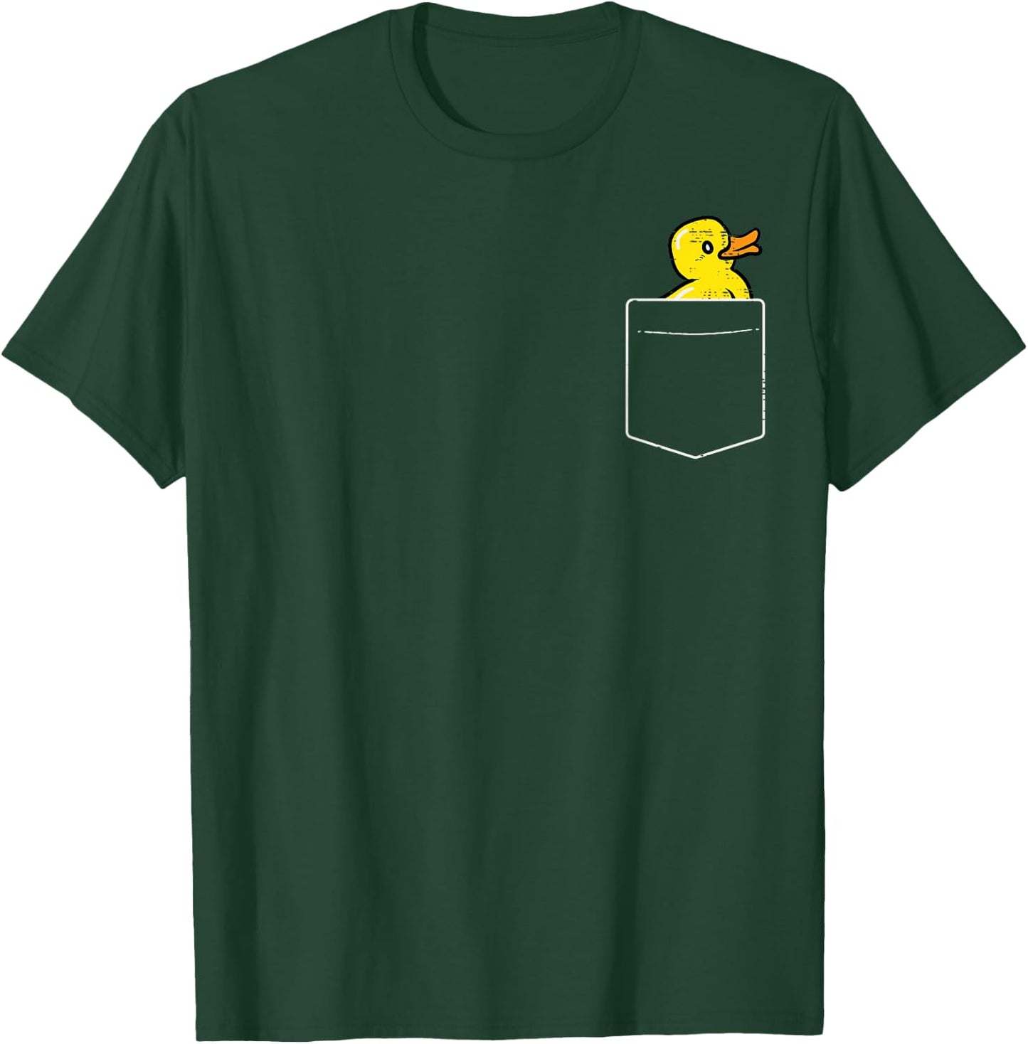 Duck Pocket Cute Rubber Ducky Men Women Boys Girls Kid Youth T-Shirt - T-Shirt | Forest