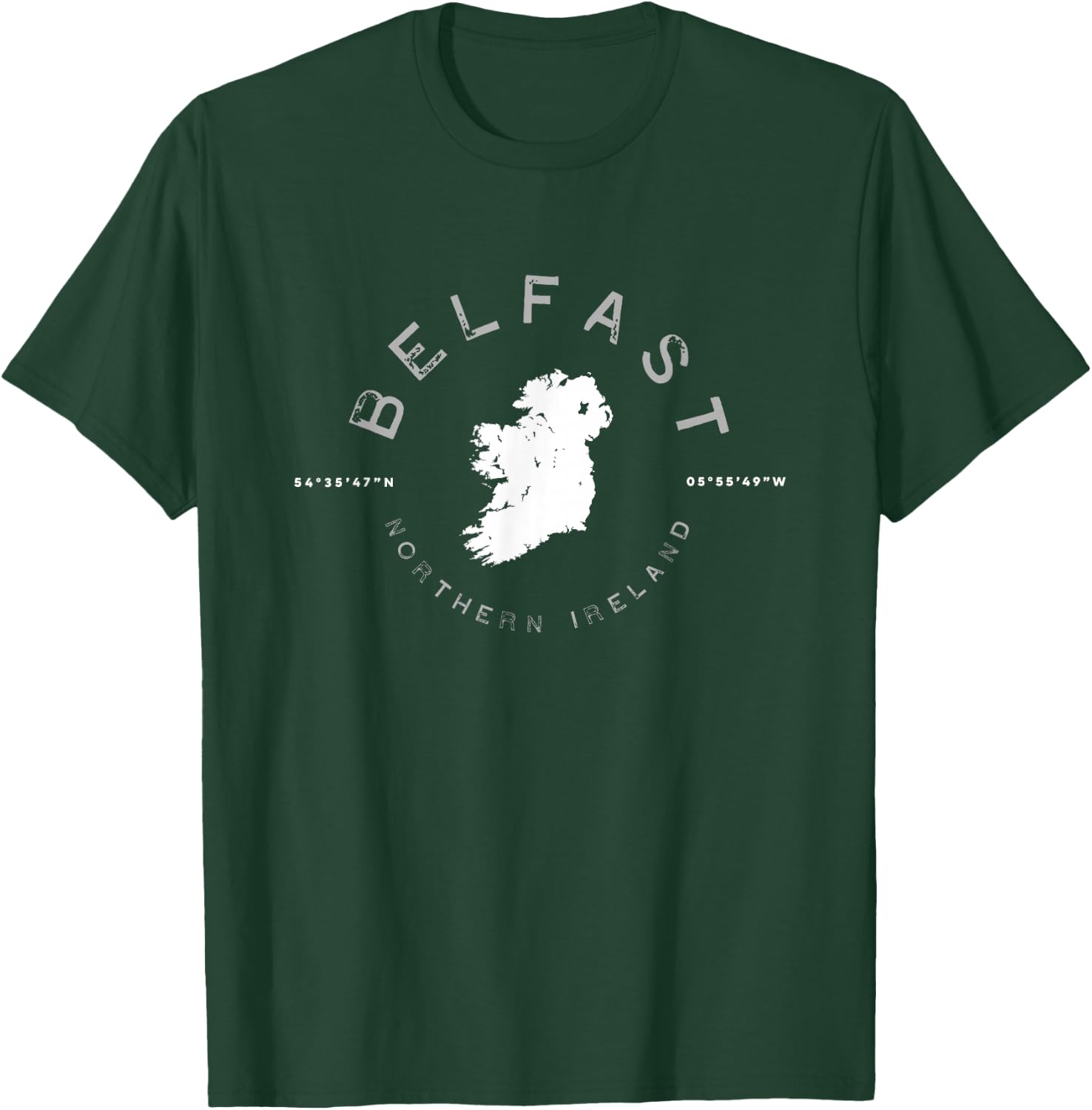 Belfast Ireland Retro Vintage Graphic T-Shirt - T-Shirt | Forest