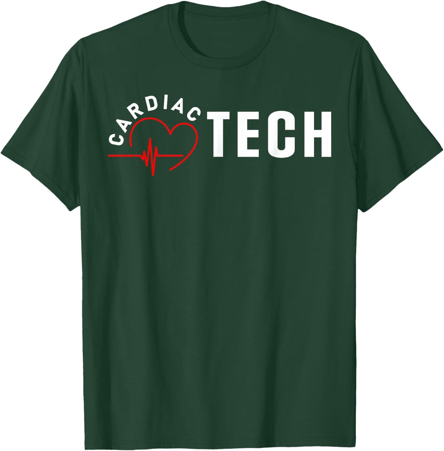 Cardiac Tech Heart T-Shirt - T-Shirt | Forest