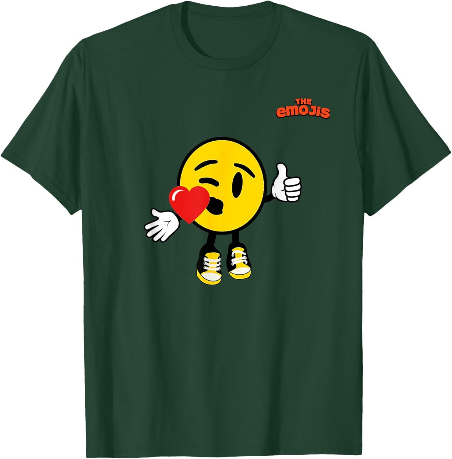 Emoji Kissing Heart Love Yellow Face Thumb Up T-Shirt - T-Shirt | Forest