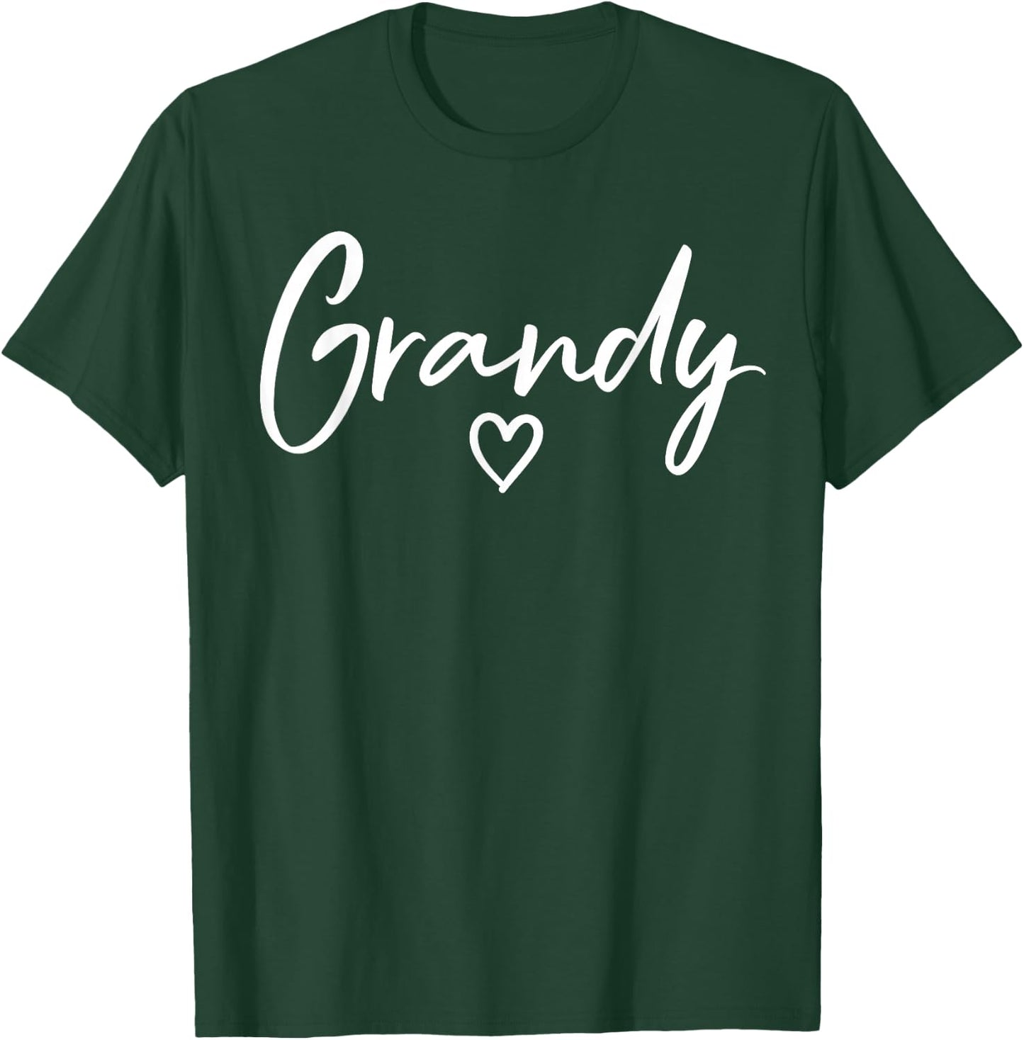 Grandy Gifts Grandma Heart Mother's Day Grandy T-Shirt - T-Shirt | Forest
