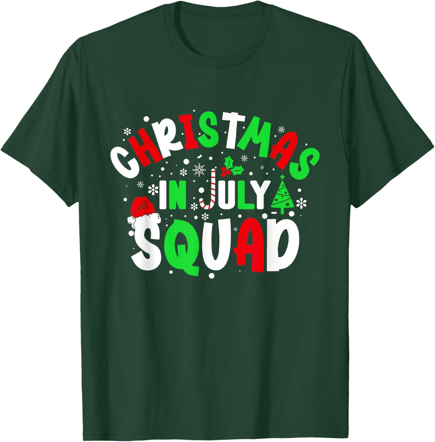 Christmas In July Squad Funny christma summer Men Women Kids T-Shirt - T-Shirt | Forest