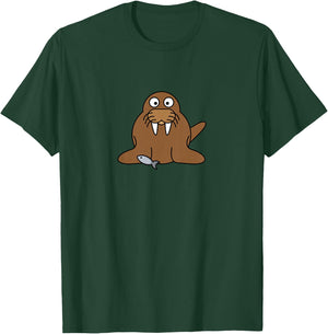 Cute Walrus Shirt Kids 3-12 T-Shirt - T-Shirt | Forest