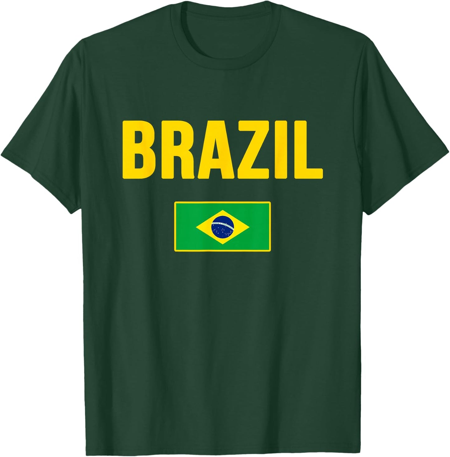 Brazil Flag Design Green Yellow Blue Women Kids T-Shirt - T-Shirt | Forest