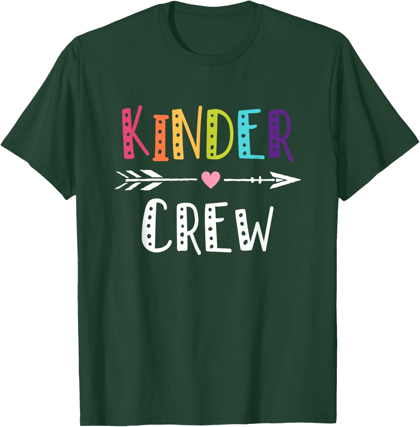 Kinder Crew Kindergarten Teacher 1st Day of School Women Kids T-Shirt - T-Shirt | Forest