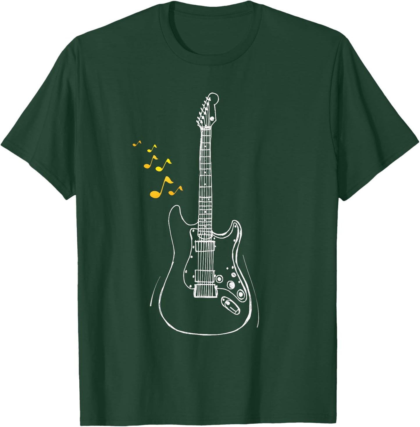 Cut guitar notes, guitarist shirt,guitar musical Notes T-Shirt - T-Shirt | Forest