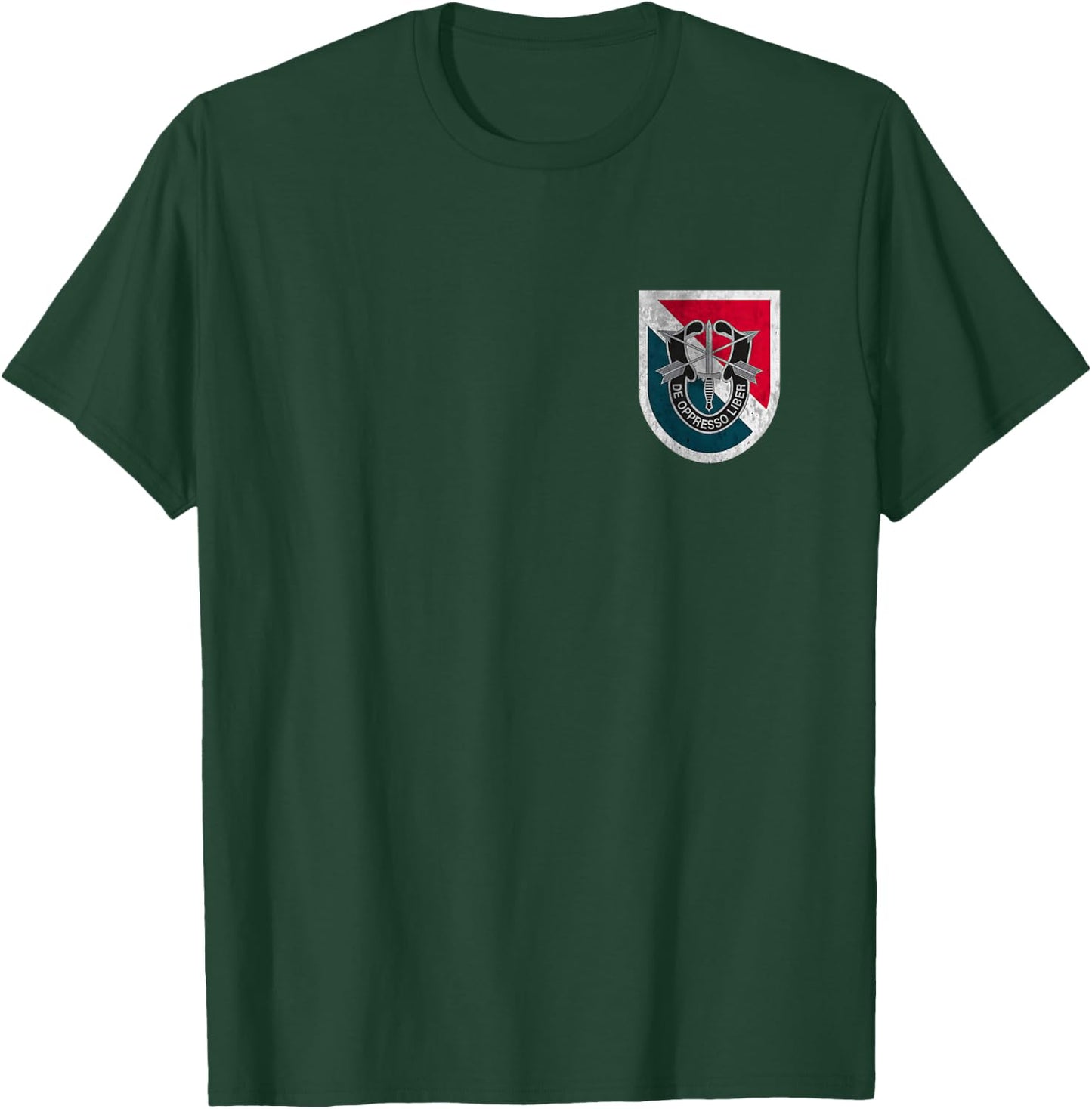 11th Special Forces Group SFG Logo Military Veteran Xmas T-Shirt - T-Shirt | Forest