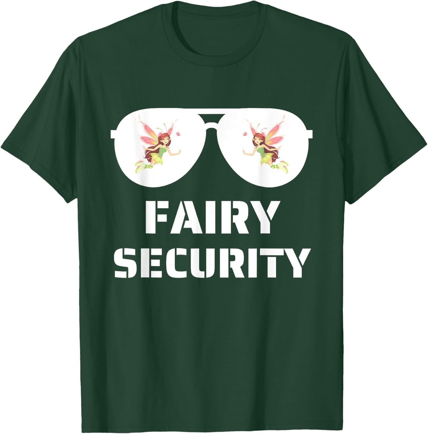 Halloween Dad Mom Daughter Adult Costume Fairy Security T-Shirt - T-Shirt | Forest