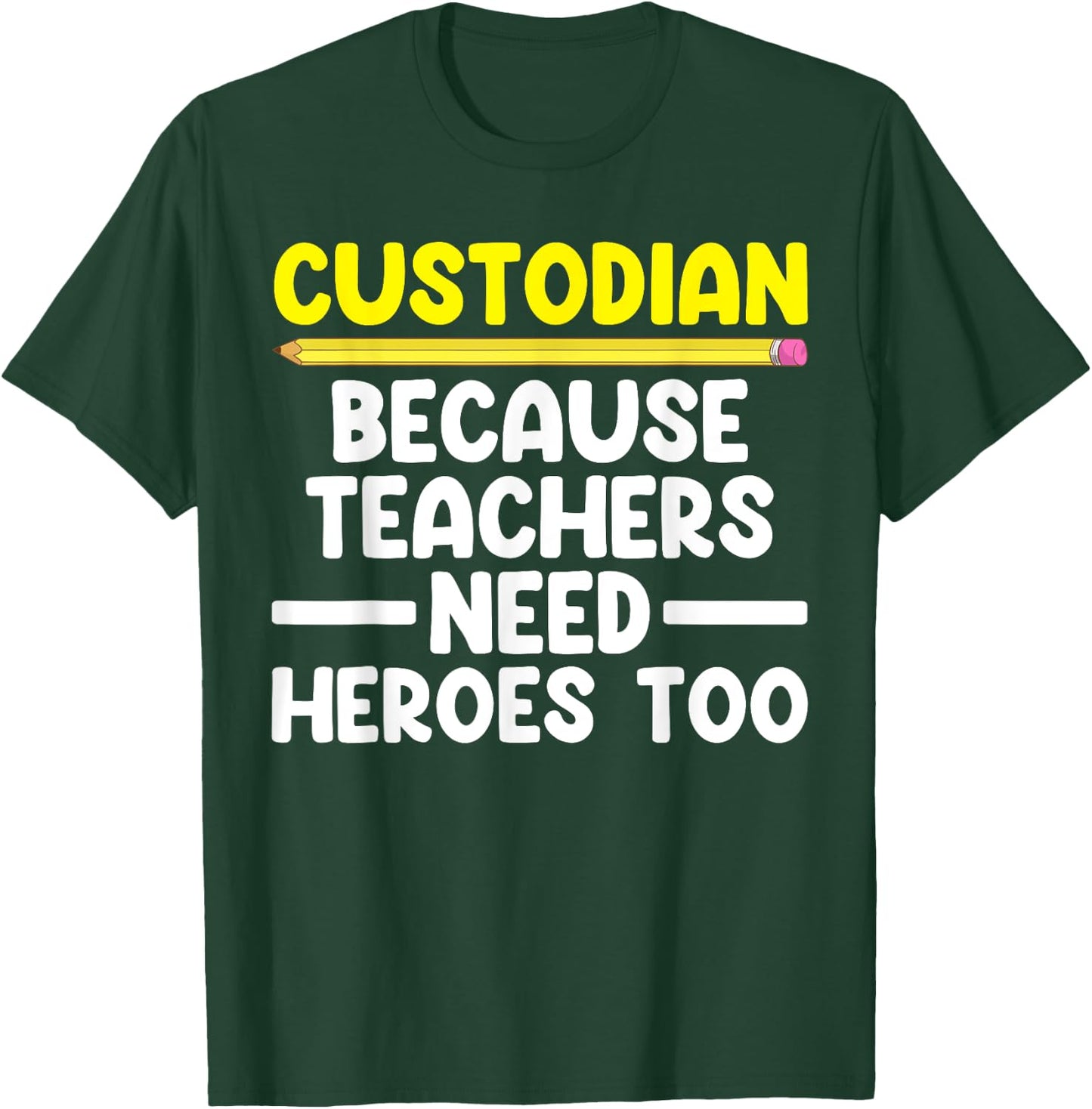 Best Custodian Design Women Janitor School Custodian T-Shirt - T-Shirt | Forest