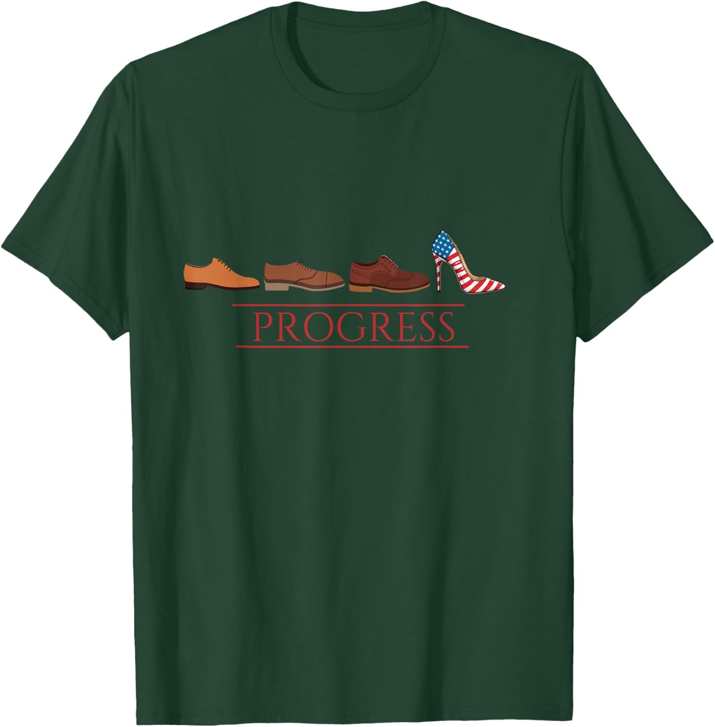 Kamala Harris For President 2024 Cute High Heel - Progress T-Shirt - T-Shirt | Forest