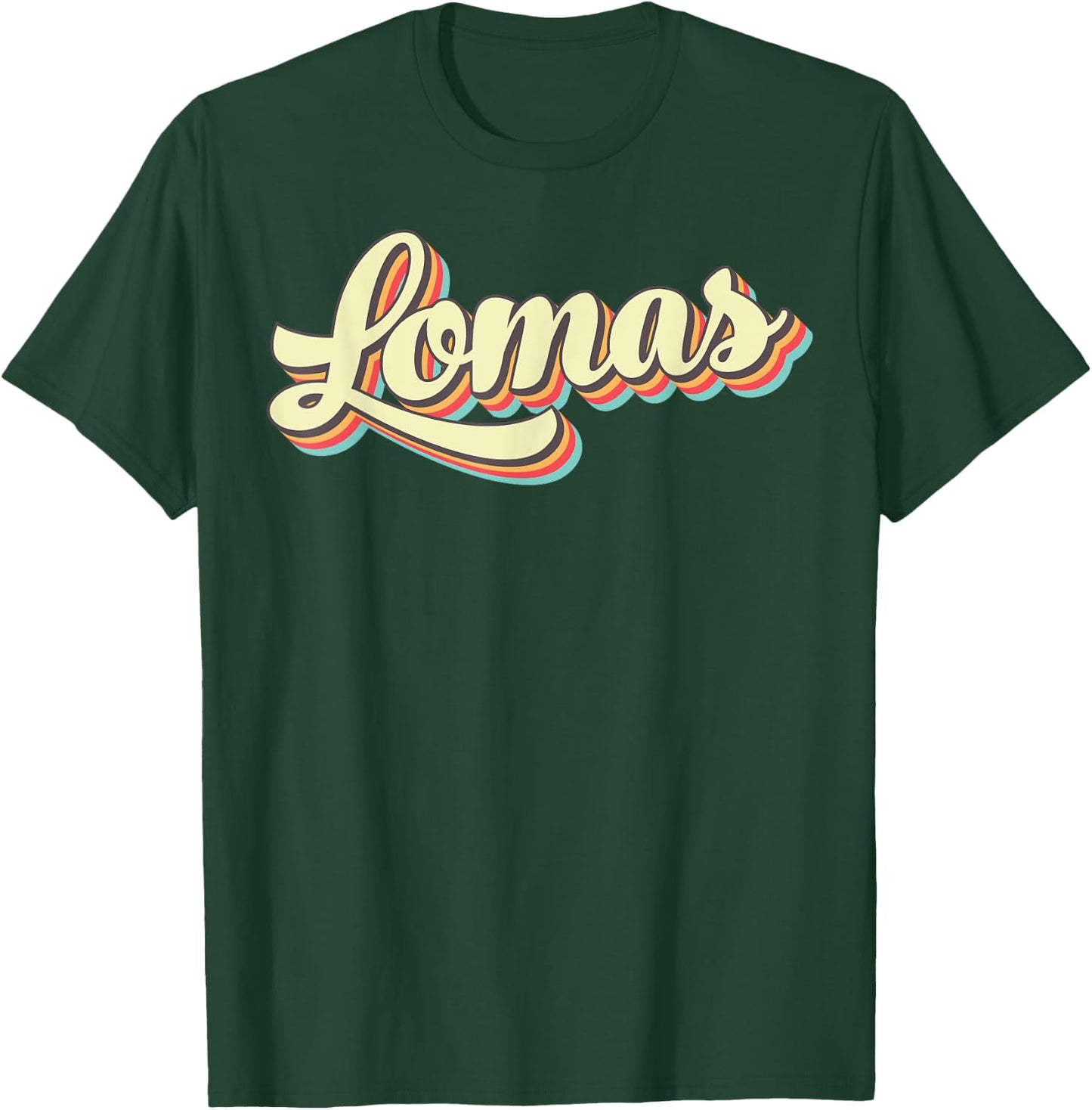 Lomas Retro Art Baseball Font Vintage T-Shirt - T-Shirt | Forest