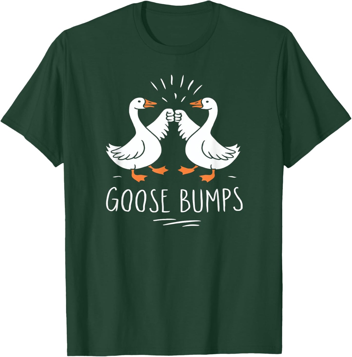 Goose Bumps Cute Funny Geese Fist Bump Pun Kids T-Shirt - T-Shirt | Forest