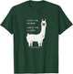 Stop the Drama Walk the Llama Kids Men Women Graphic Alpaca T-Shirt - T-Shirt | Forest