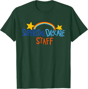 Superstar Daycare Staff Trendy Apparel T-Shirt - T-Shirt | Forest