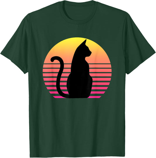 Funny Cat Gift Retro Vintage T-Shirt - T-Shirt | Forest
