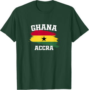 Ghana Flag Accra Vacation Africa Souvenirs Athletes Gifts T-Shirt - T-Shirt | Forest