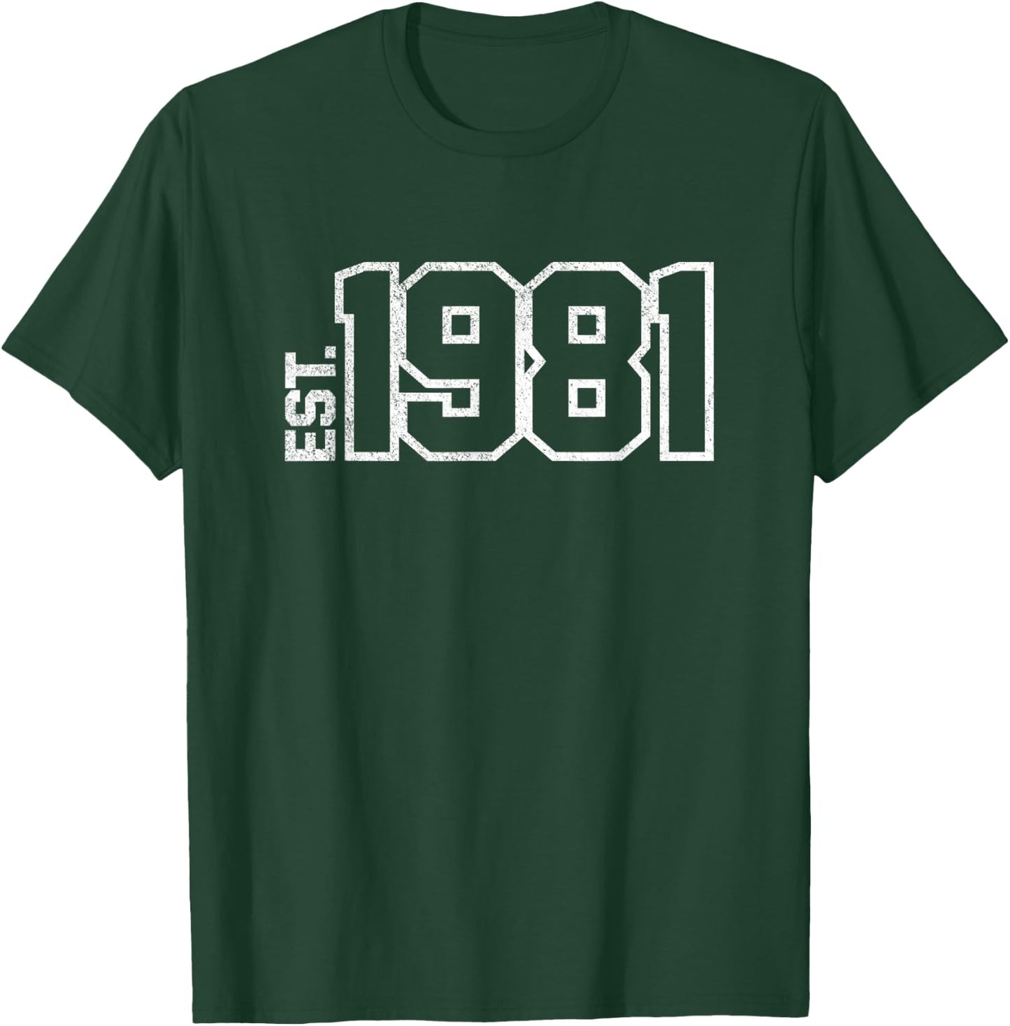 EST. 1981 - 40 year old established 81 birth year birthdate T-Shirt - T-Shirt | Forest