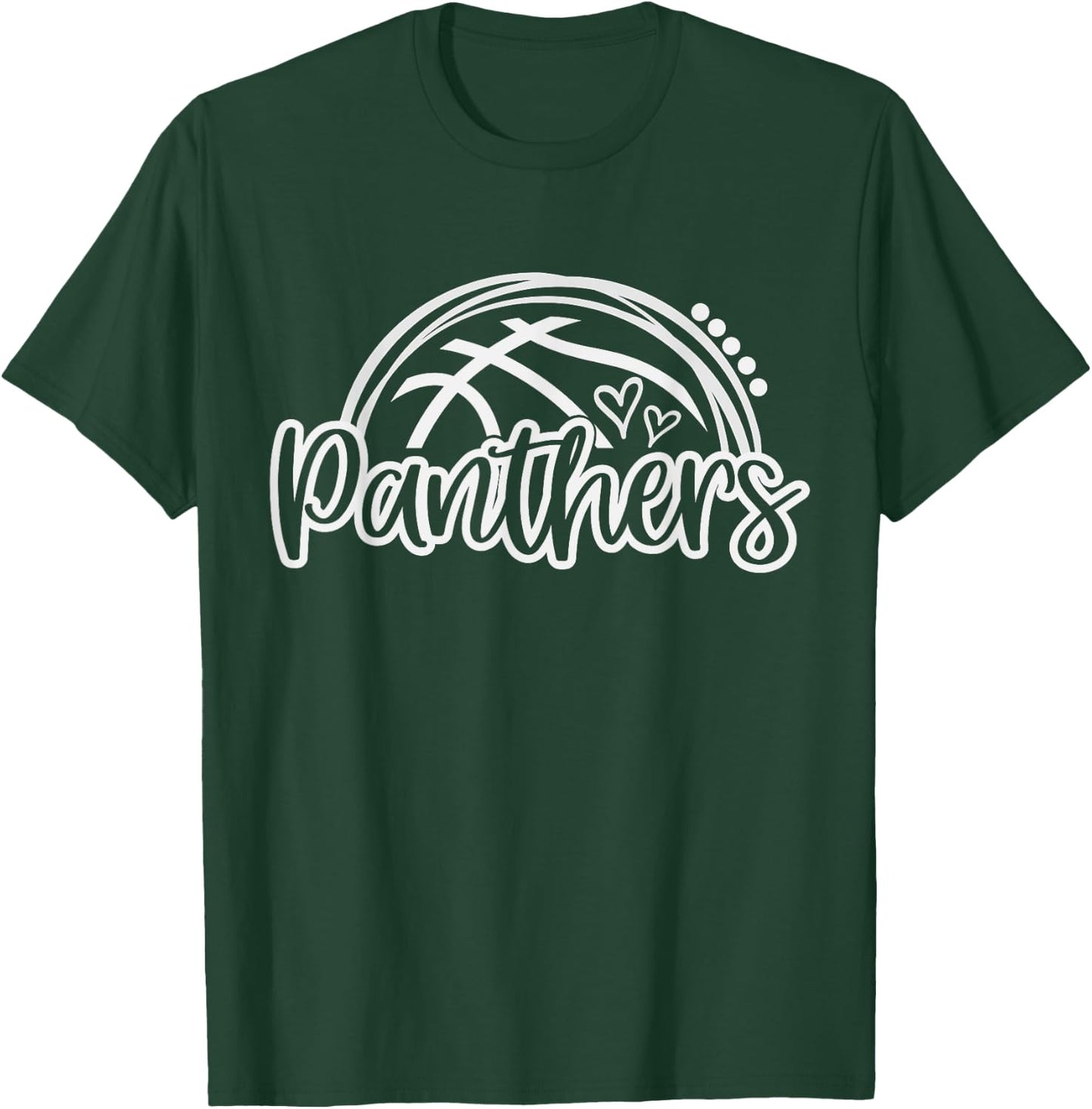 Basketball Panther School Sports Fan Team Spirit T-Shirt - T-Shirt | Forest
