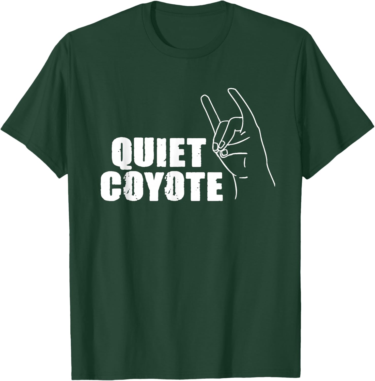 Quiet Coyote Graphic Lovely Pet Adorable Animal Outfit Lover T-Shirt - T-Shirt | Forest
