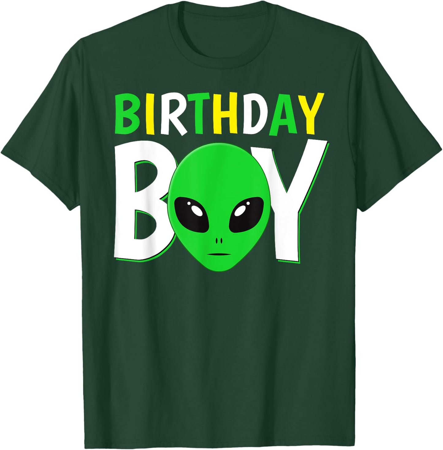 Cute Alien Birthday Boy T-Shirt - T-Shirt | Forest
