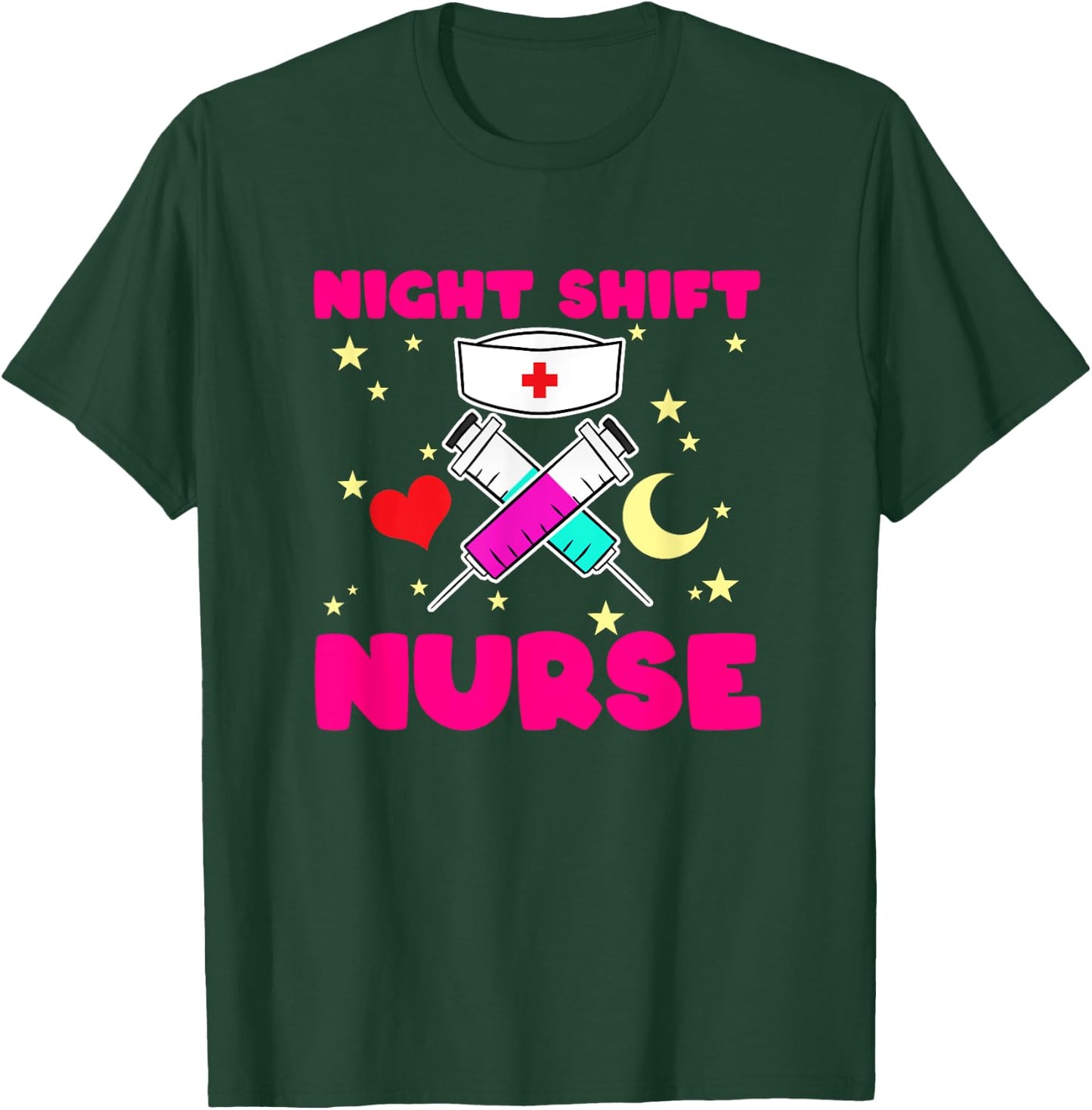 Nurse Hospital Helper Tool Lifesavers Nursing Night Shift T-Shirt - T-Shirt | Forest