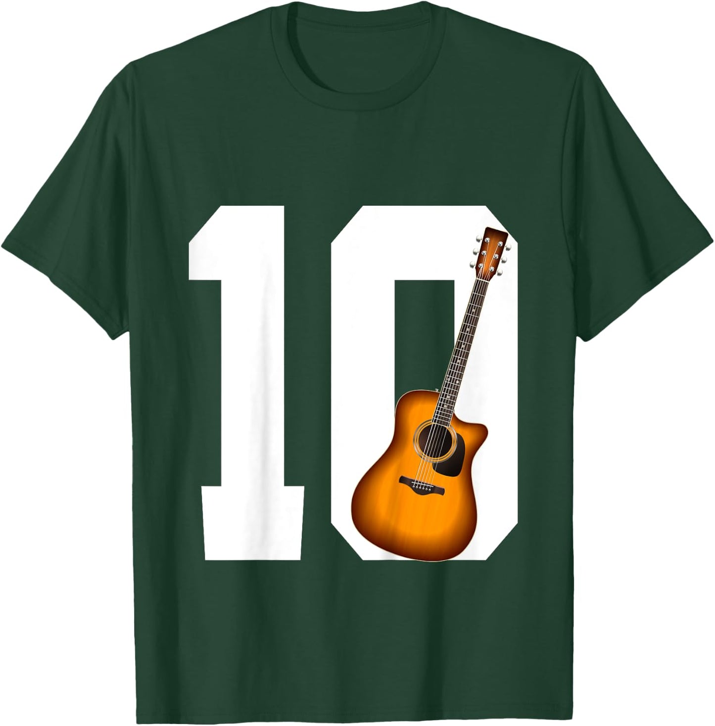 Young Guitarists and Music Lovers 10th Birthday Guitar T-Shirt - T-Shirt | Forest