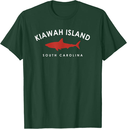 Vintage Kiawah Island SC Shark Retro Vacation Souvenir T-Shirt - T-Shirt | Forest