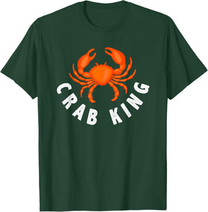 Crab King - Funny Seafood Crab Fishing Gift T-Shirt - T-Shirt | Forest