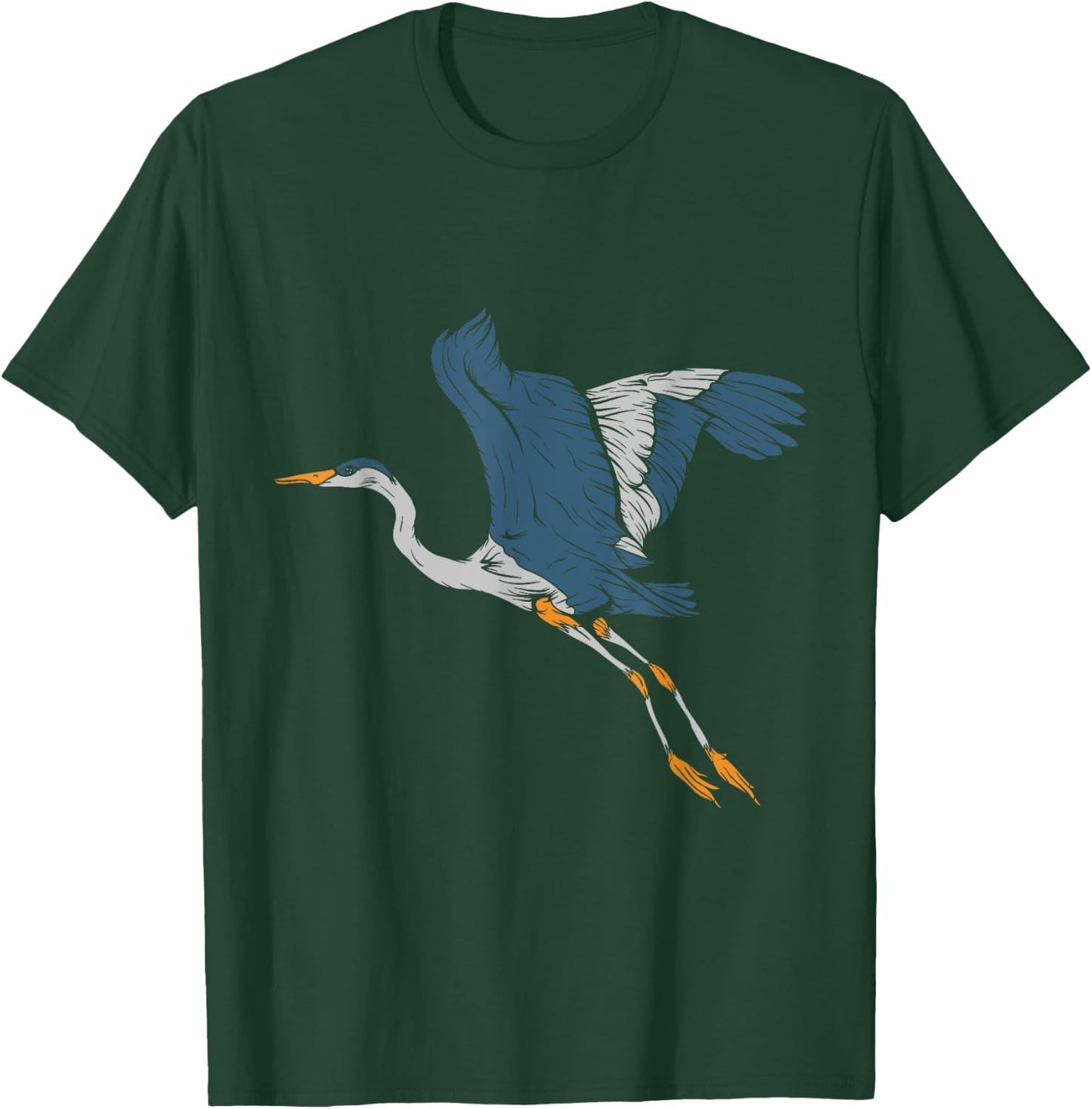 Great Blue Heron Taking Flight T-Shirt - T-Shirt | Forest