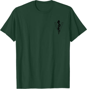 Veterinary Symbol Veterinarian Rod of Asclepius Caduceus T-Shirt - T-Shirt | Forest
